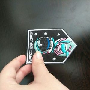 2 Unused space iron-on patches